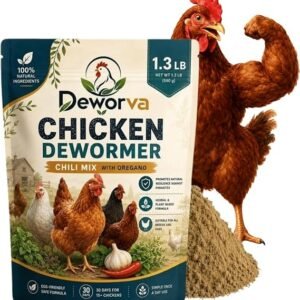 Chicken Dewormer for Poultry, Natural Herbal Supplement with Chili Pepper