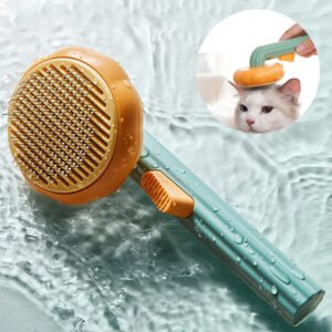 New Pet Cat Brush Hot Selling Hand-held Steel Wire Self-cleaning