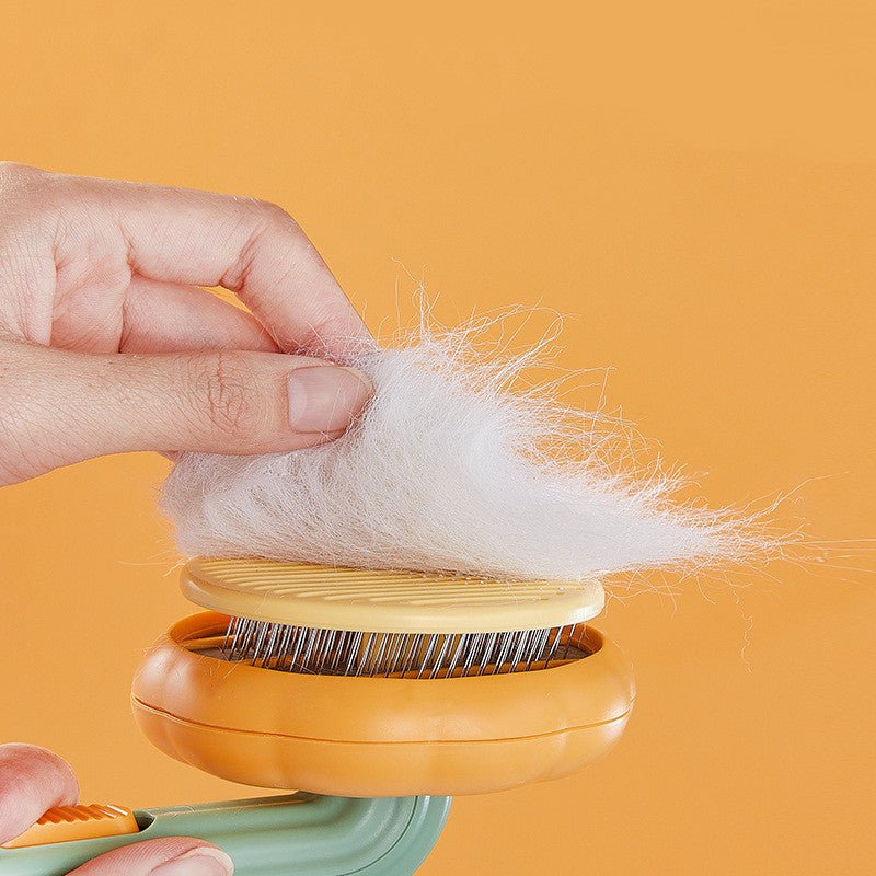 New Pet Cat Brush Hot Selling Hand-held Steel Wire Self-cleaning - Image 3